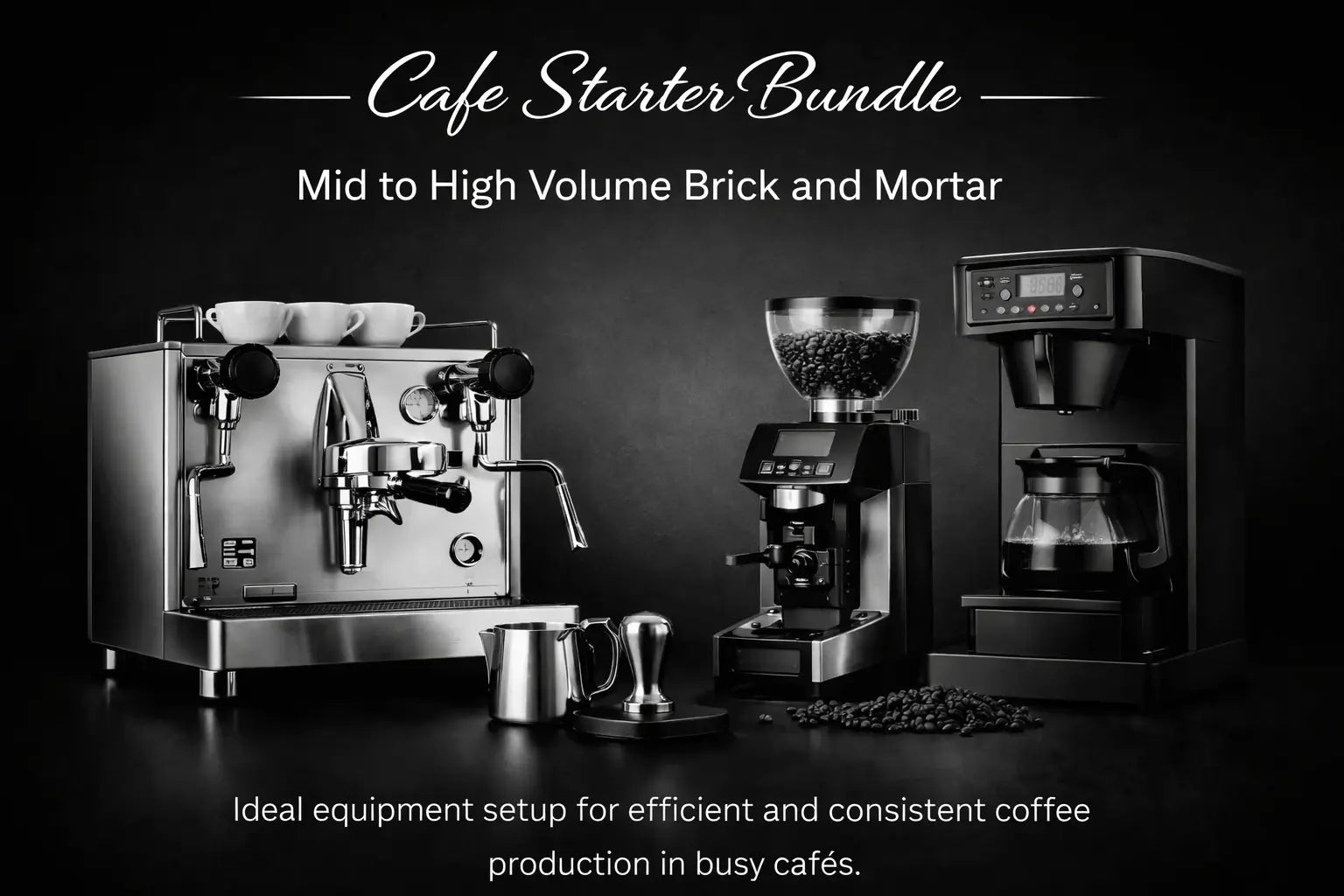 Cafe Starter Bundle – Mid to High Volume Brick and Mortar/ Coffee Cart Prime Brew Supply