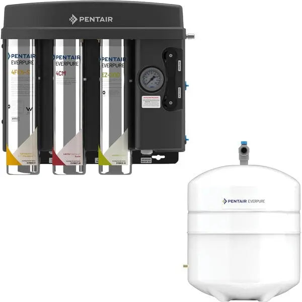 Everpure EV9975-59 EZ-RO 200/2G-BL Blended Reverse Osmosis System with White 2 Gallon Tank - 200 GPD Everpure