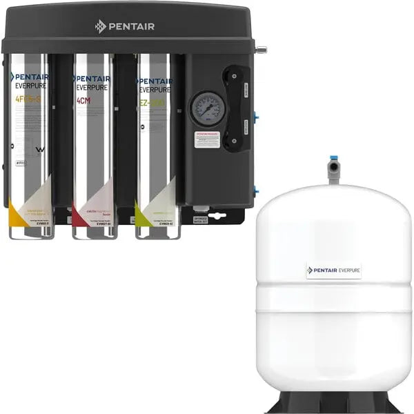 Everpure EV9975-60 EZ-RO 200/5G-BL Blended Reverse Osmosis System with White 5 Gallon Tank - 200 GPD Everpure