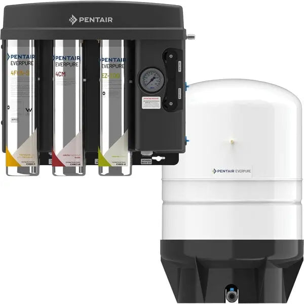 Everpure EV9975-61 EZ-RO 200/10G-BL Blended Reverse Osmosis System with White 10 Gallon Tank - 200 GPD Everpure