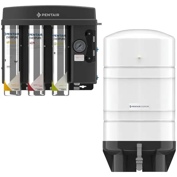 Everpure EV9975-62 EZ-RO 200/16G-BL Blended Reverse Osmosis System with White 16 Gallon Tank - 200 GPD Everpure