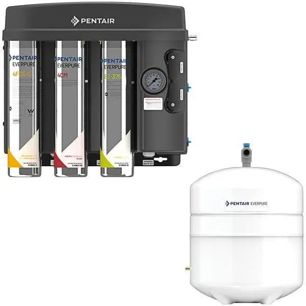 Everpure EV9975-63 EZ-RO 375/2G-BL Blended Reverse Osmosis System with White 2 Gallon Tank - 375 GPD Everpure