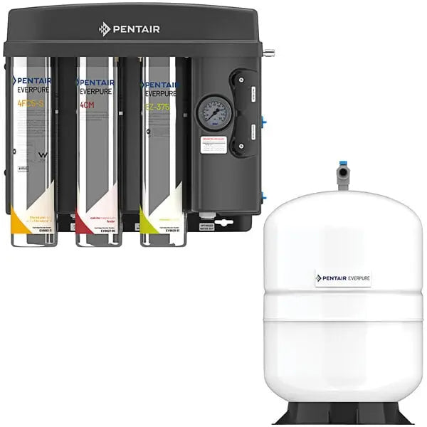 Everpure EV9975-64 EZ-RO 375/5G-BL Blended Reverse Osmosis System with White 5 Gallon Tank - 375 GPD Everpure