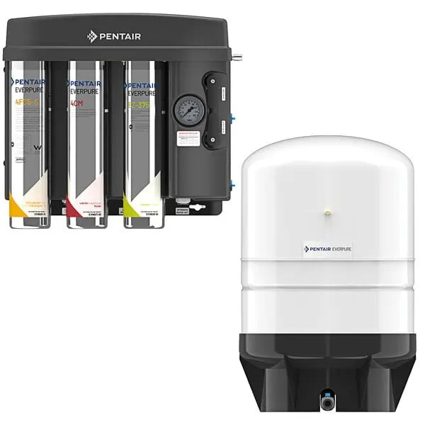 Everpure EV9975-65 EZ-RO 375/10G-BL Blended Reverse Osmosis System with White 10 Gallon Tank - 375 GPD Everpure