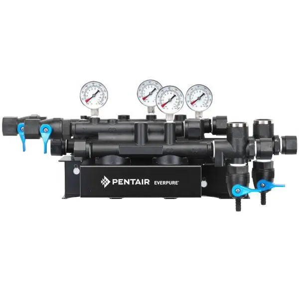 Everpure EV9278-91 QC71 DIO Parallel Manifold - 3/4" NPT Inlet, 1/2" Barb Outlet Everpure