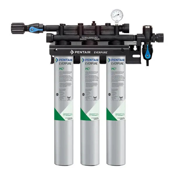 Everpure EV9275-03 QC71 Triple MC2 Filtration System - .5 Micron and 5 GPM Everpure