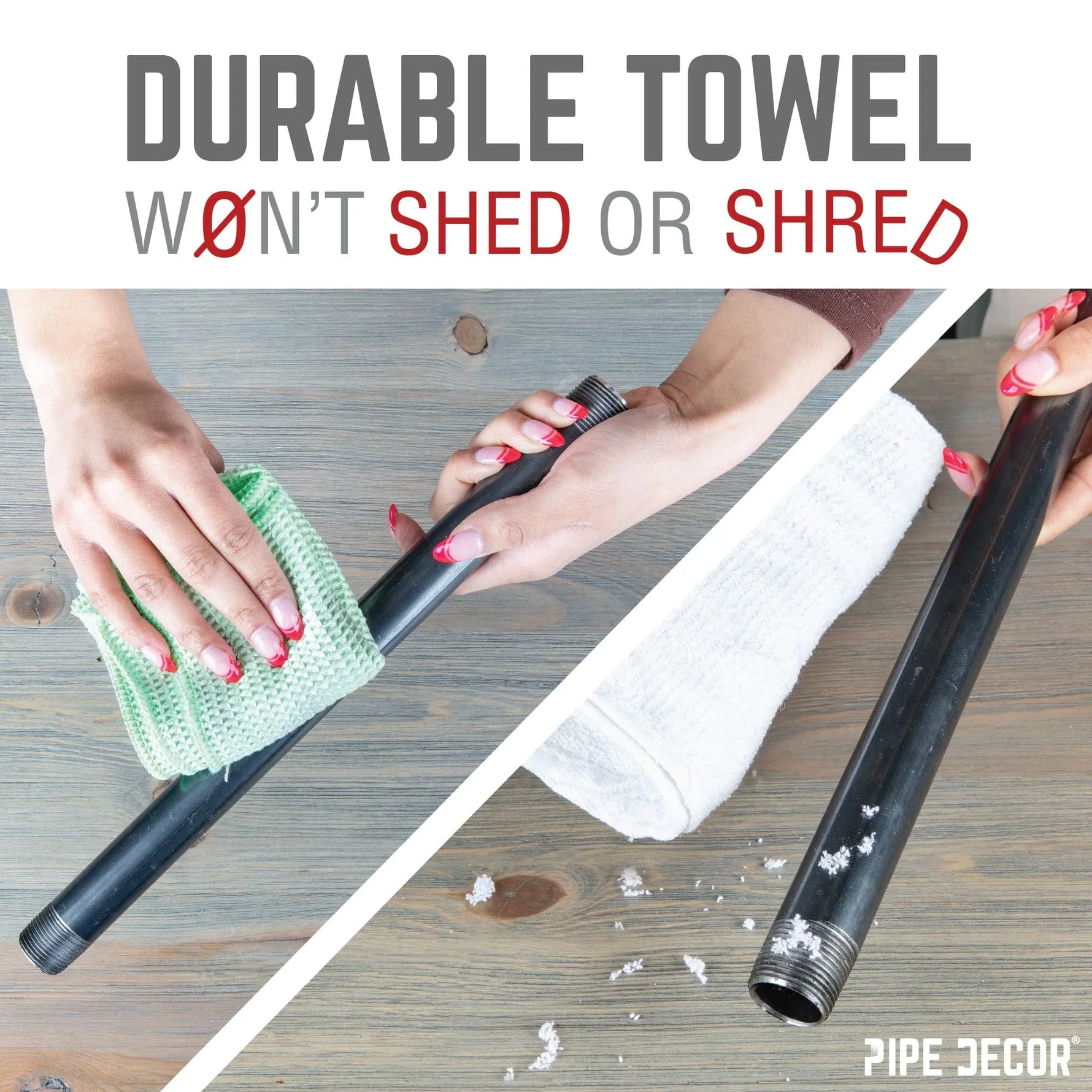 Microfiber Cleaning Cloth, Multi-purpose Lint-Free Towels, 12-Pack PIPE DECOR