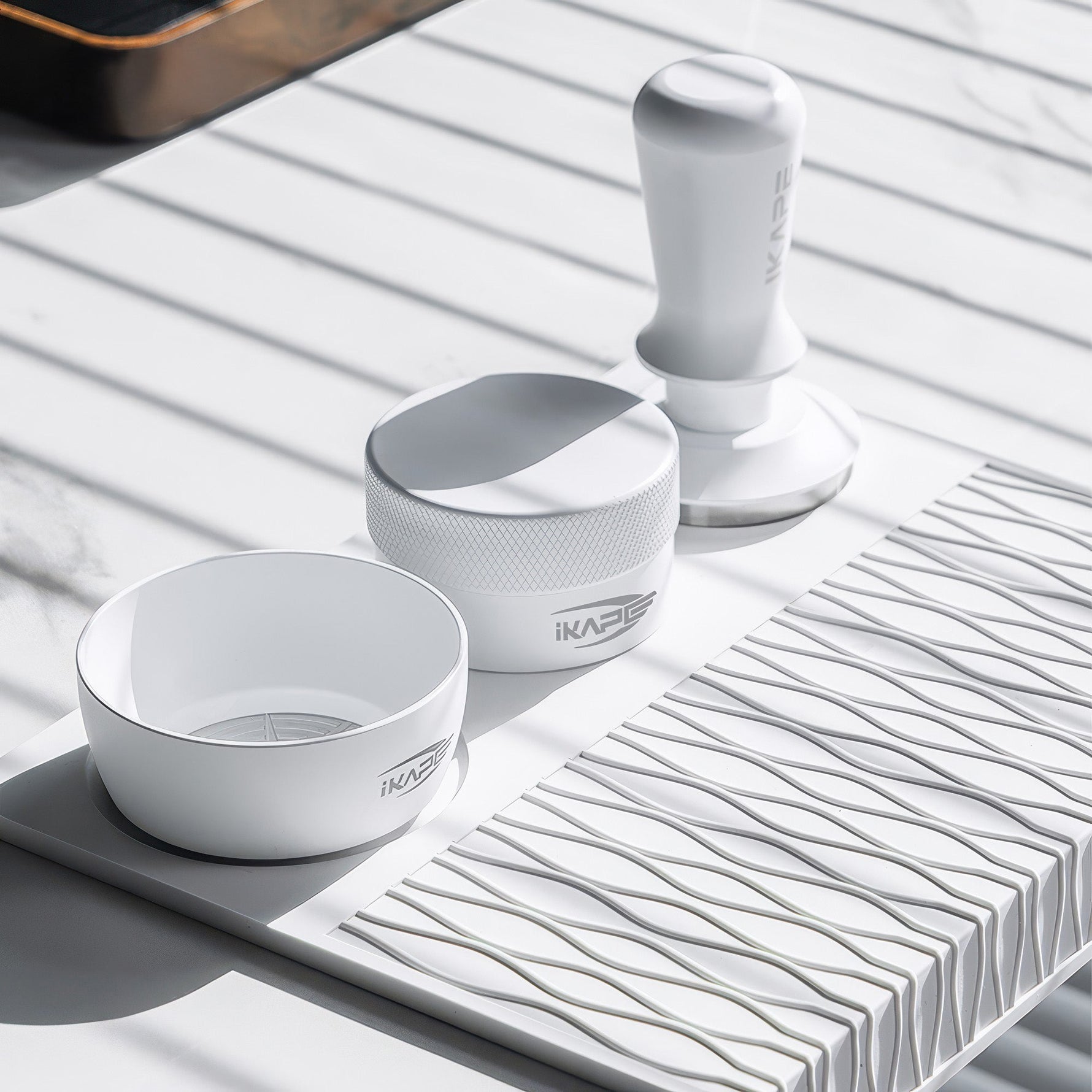 Espresso White Tamper & Distributor Lastaforest