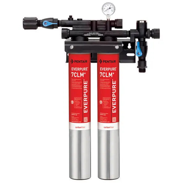 Everpure EV9771-12 QC7I Twin-7CLM+ Water Filtration System - 5 Micron and 3.34/2.66/2 GPM Everpure