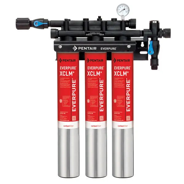 Everpure EV9761-13 QC7I Triple-XCLM+ Water Filtration System - 5 Micron and 6/5.01/3 GPM Everpure