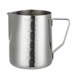 DecorBites™ Frothing Cup: Stainless Steel Measuring Pitcher for Latte Art Decorbites