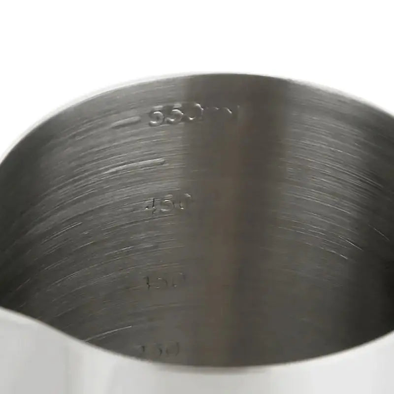 DecorBites™ Frothing Cup: Stainless Steel Measuring Pitcher for Latte Art Decorbites