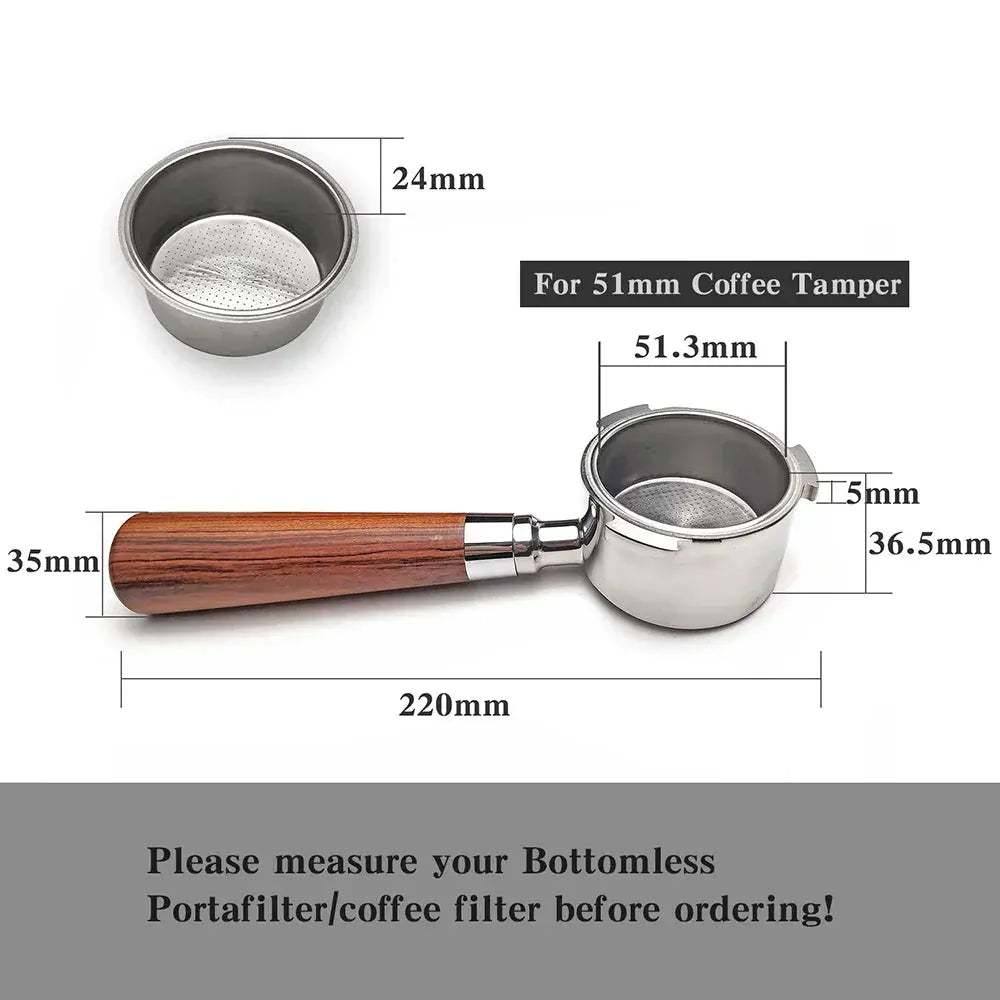 DecorBites™ Coffee Bottomless Portafilter Handle Barista Tools Decorbites