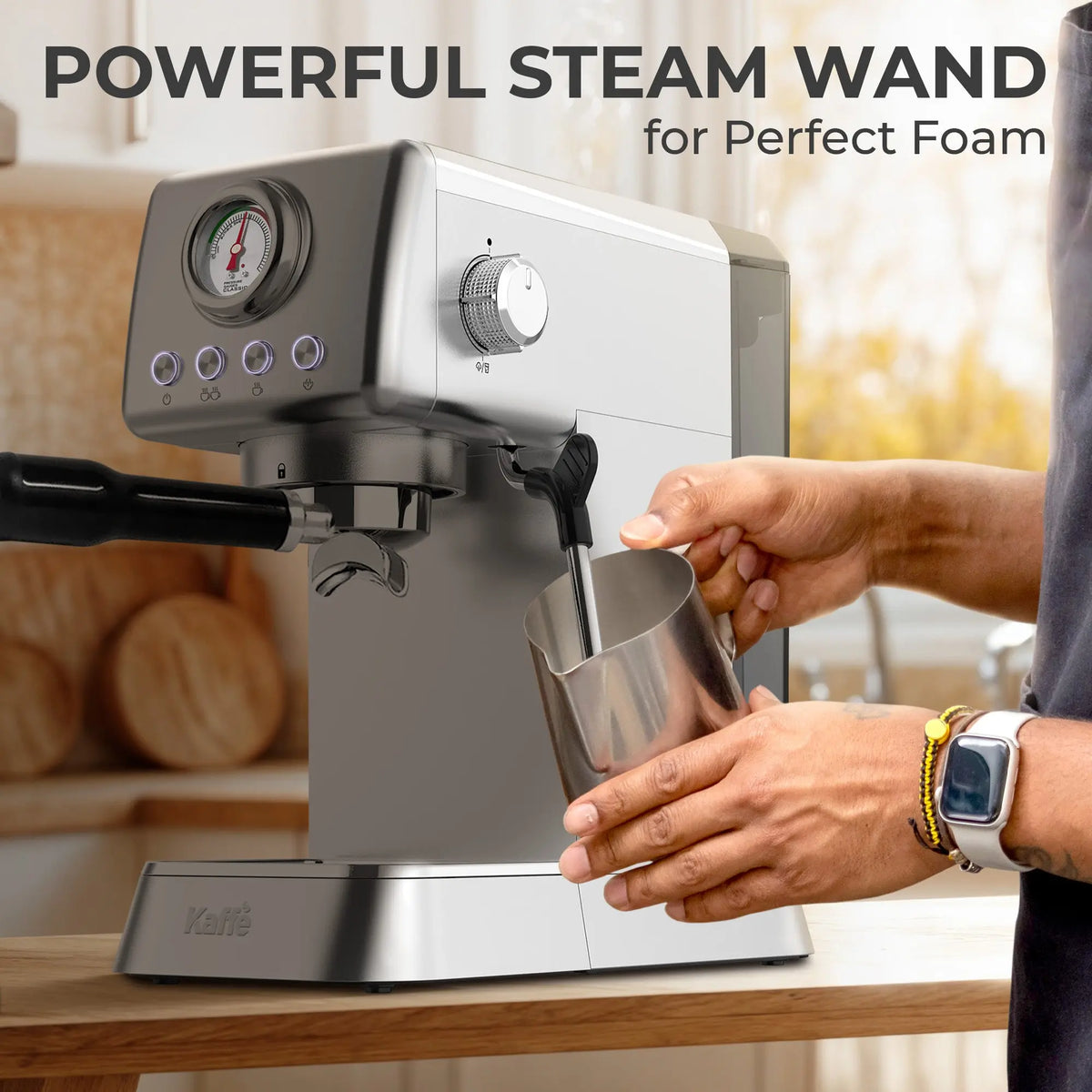 Espresso Coffee Machine w/ Milk Frother, KF1000X Kaffe Products