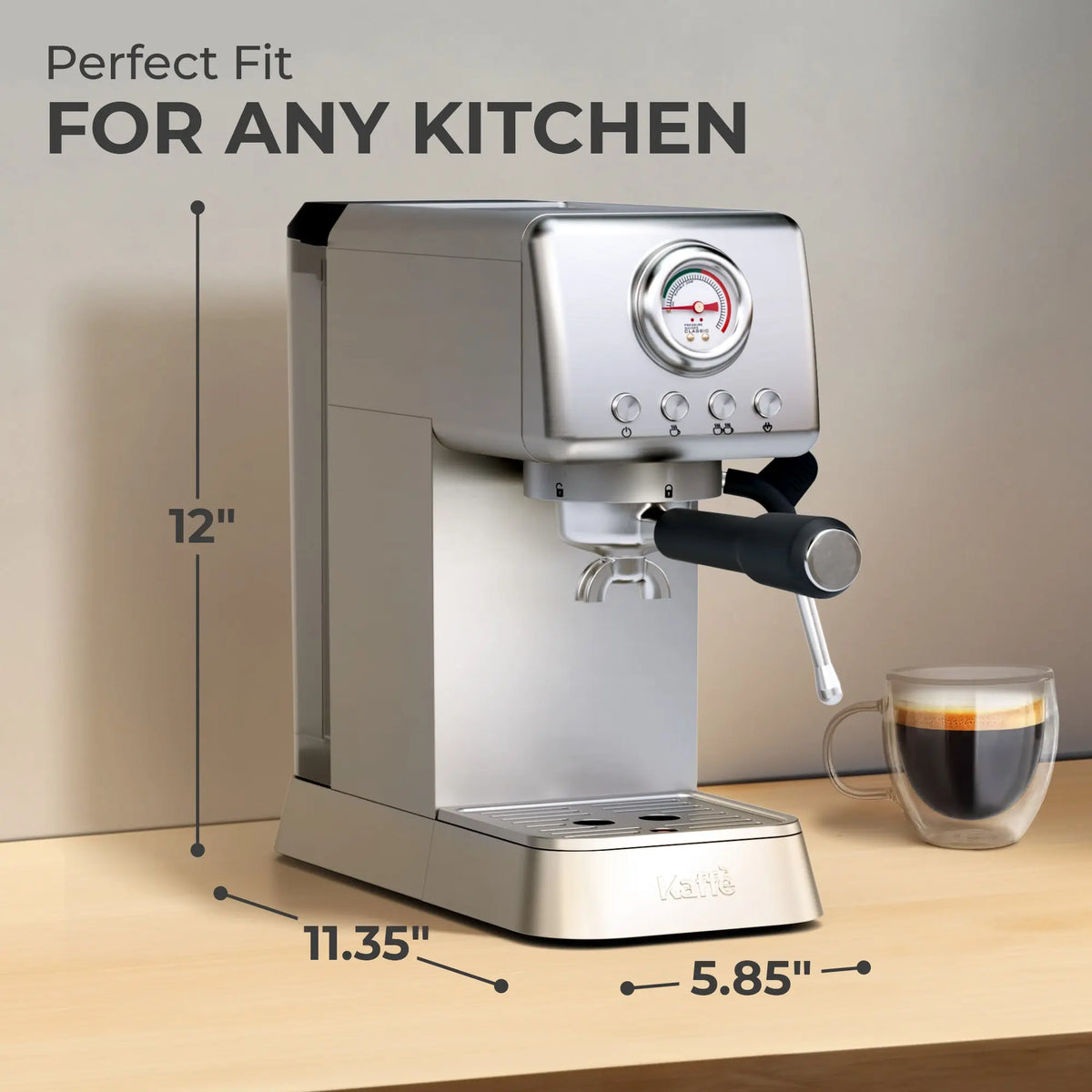 Espresso Coffee Machine w/ Milk Frother, KF1000X Kaffe Products
