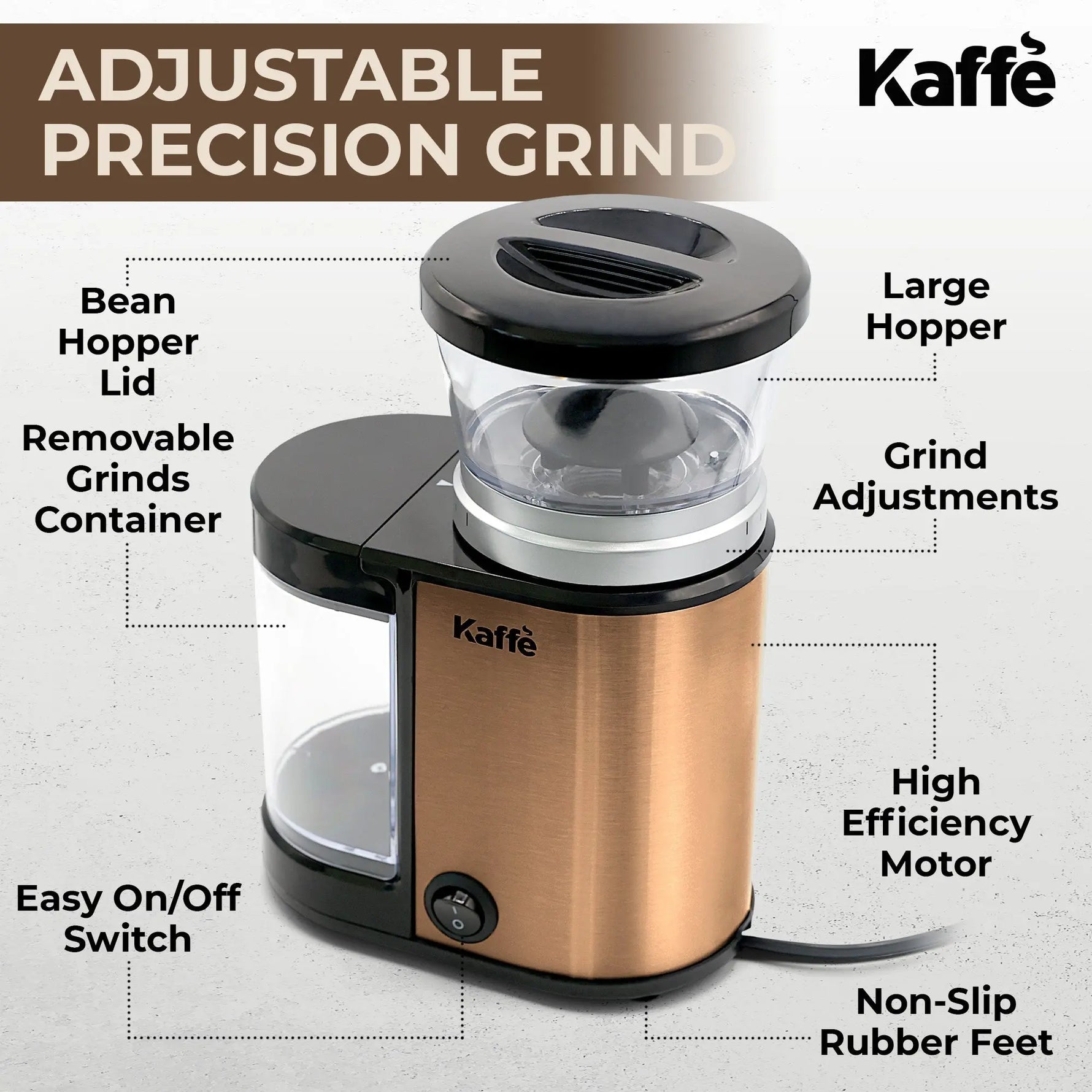 Burr Coffee Grinder, KF8023 Kaffe Products