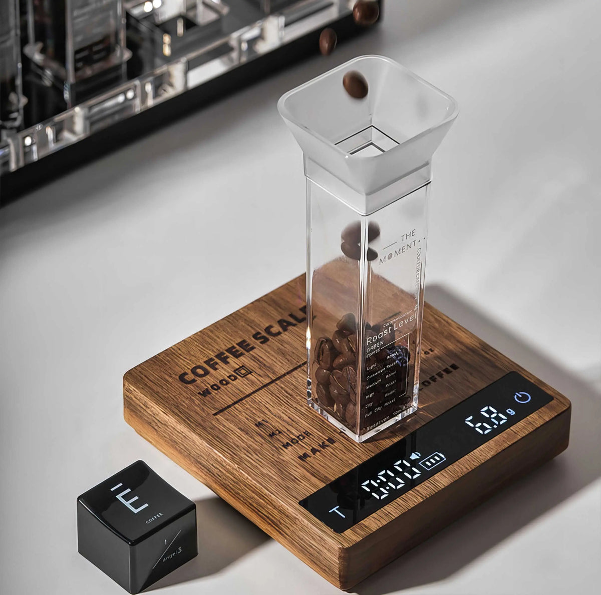 High Precision Wooden Coffee Scale with Touch Sensor Lastaforest