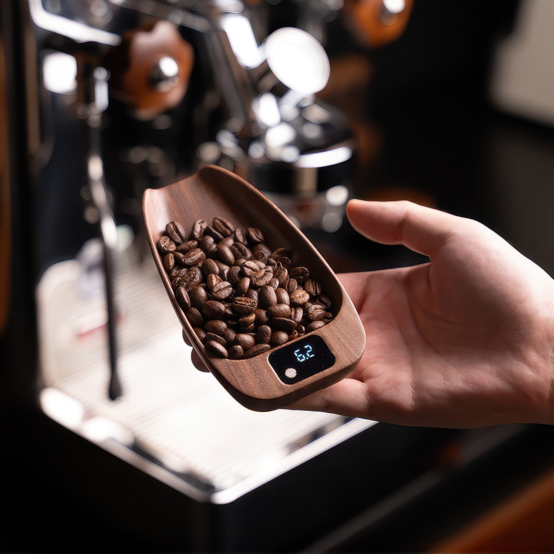 Walnut Wood Coffee Scale for Espresso Lastaforest