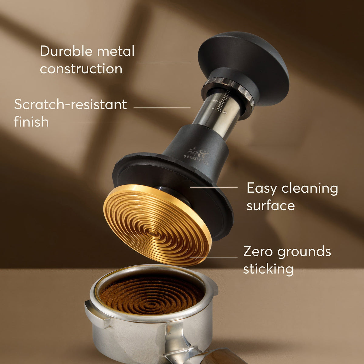 Titanium Spring-Loaded Espresso Tamper Lastaforest