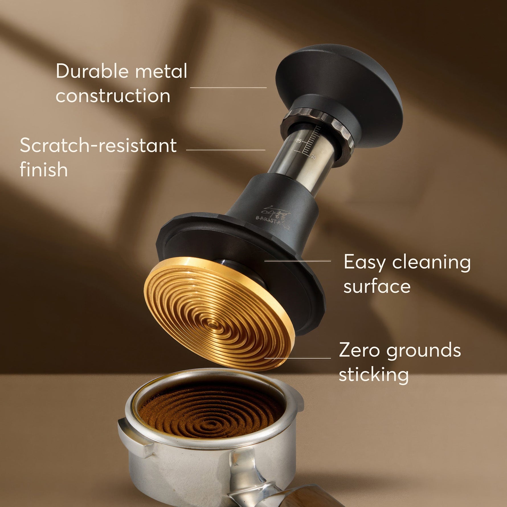 Titanium Spring-Loaded Espresso Tamper Lastaforest