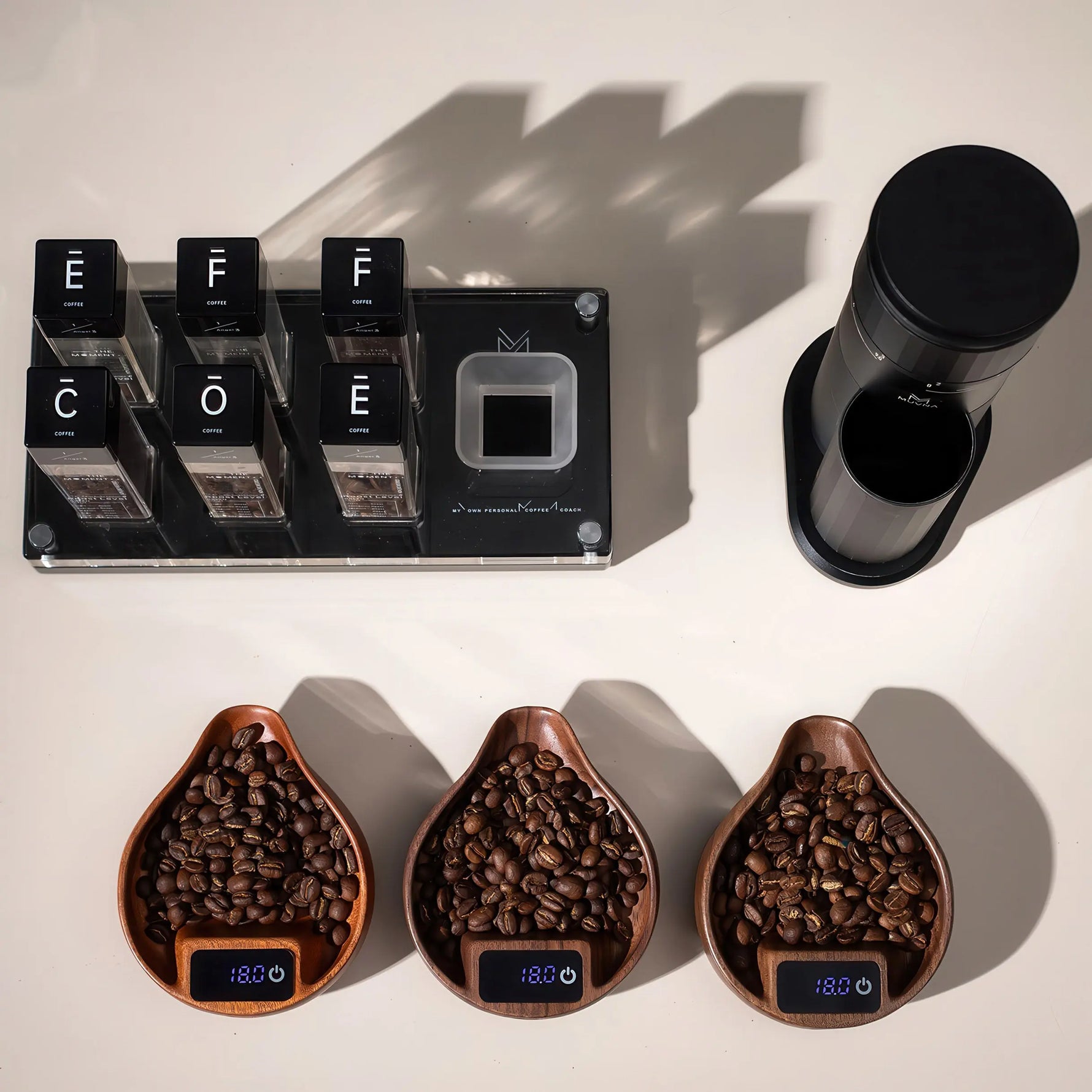 Electronic Walnut Coffee Scale With Leaf Shade Lastaforest