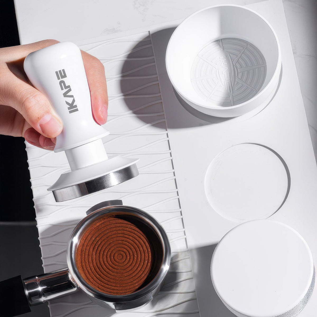 Espresso White Tamper & Distributor Lastaforest