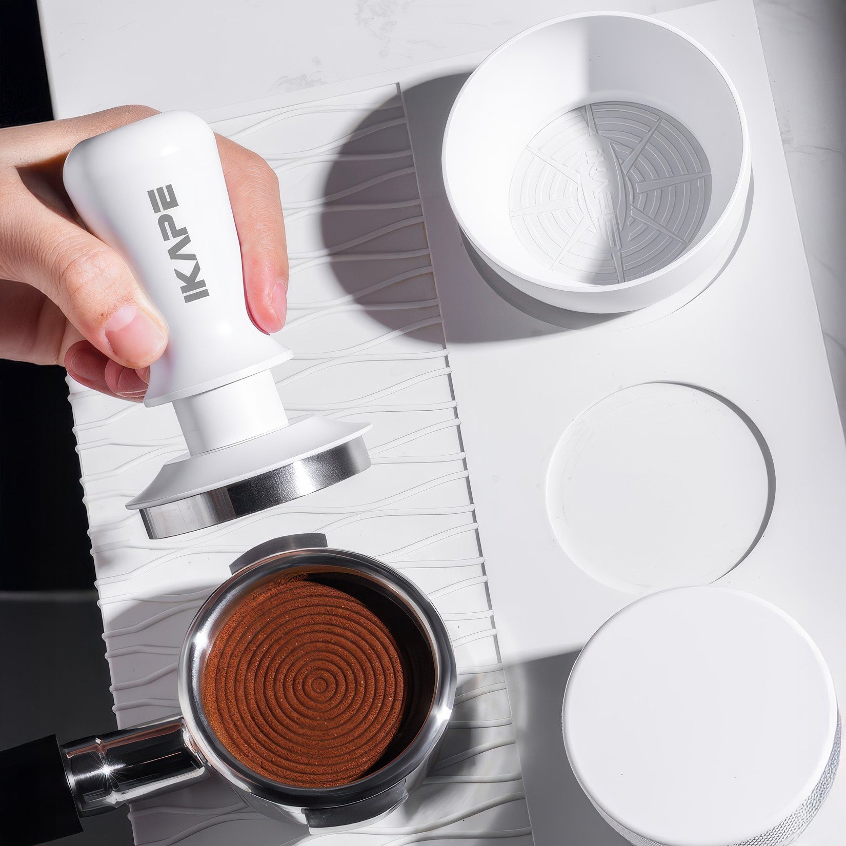 Espresso White Tamper & Distributor Lastaforest