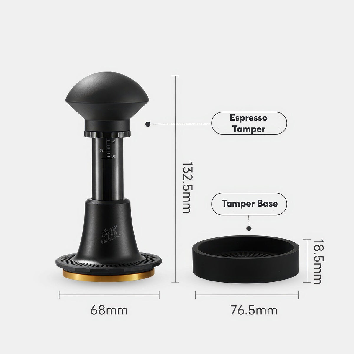 Titanium Spring-Loaded Espresso Tamper Lastaforest