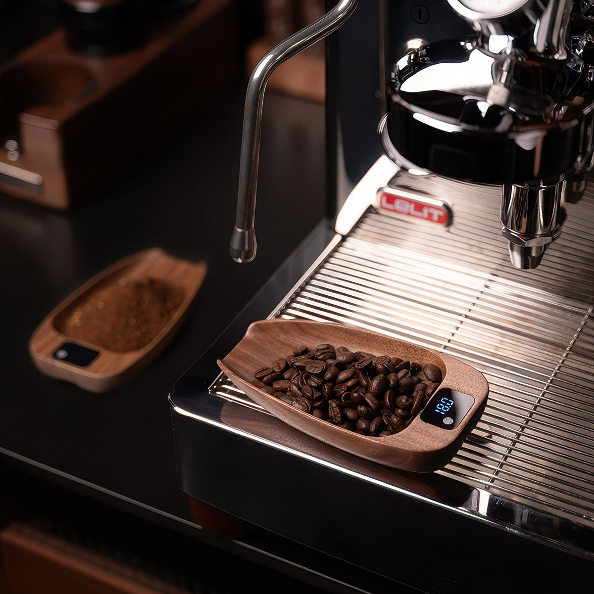 Walnut Wood Coffee Scale for Espresso Lastaforest