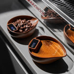 Electronic Walnut Coffee Scale With Leaf Shade Lastaforest
