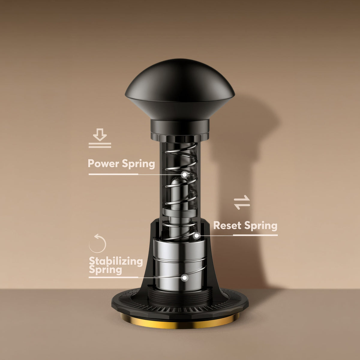 Titanium Spring-Loaded Espresso Tamper Lastaforest