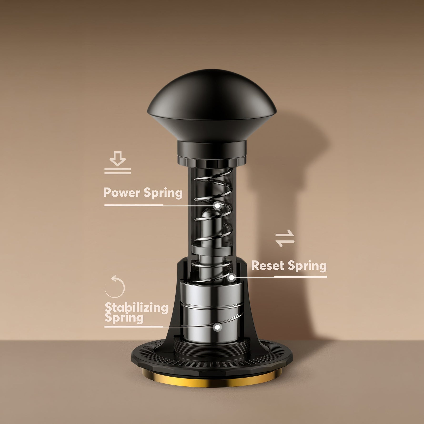 Titanium Spring-Loaded Espresso Tamper Lastaforest
