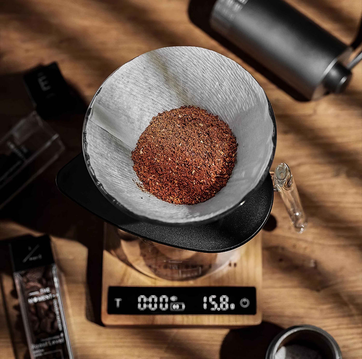 High Precision Wooden Coffee Scale with Touch Sensor Lastaforest