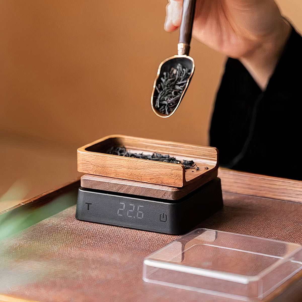 Solid Wood Electronic Scale for Tea and Coffee Lastaforest