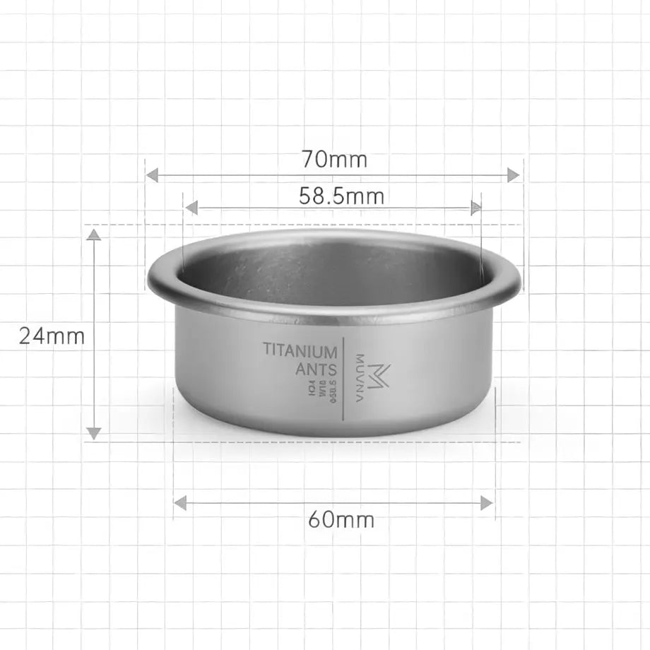 Pure Titanium Espresso Basket Lastaforest