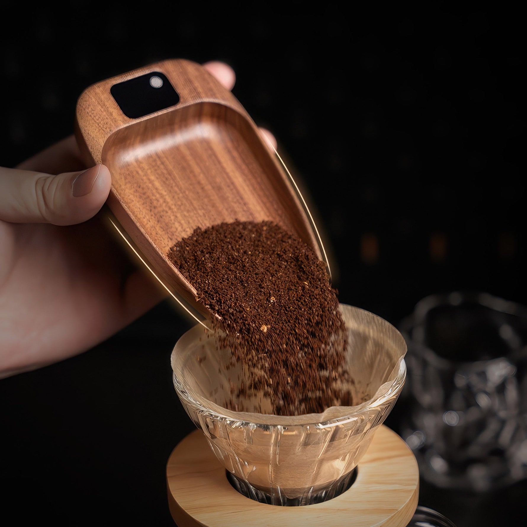 Walnut Wood Coffee Scale for Espresso Lastaforest