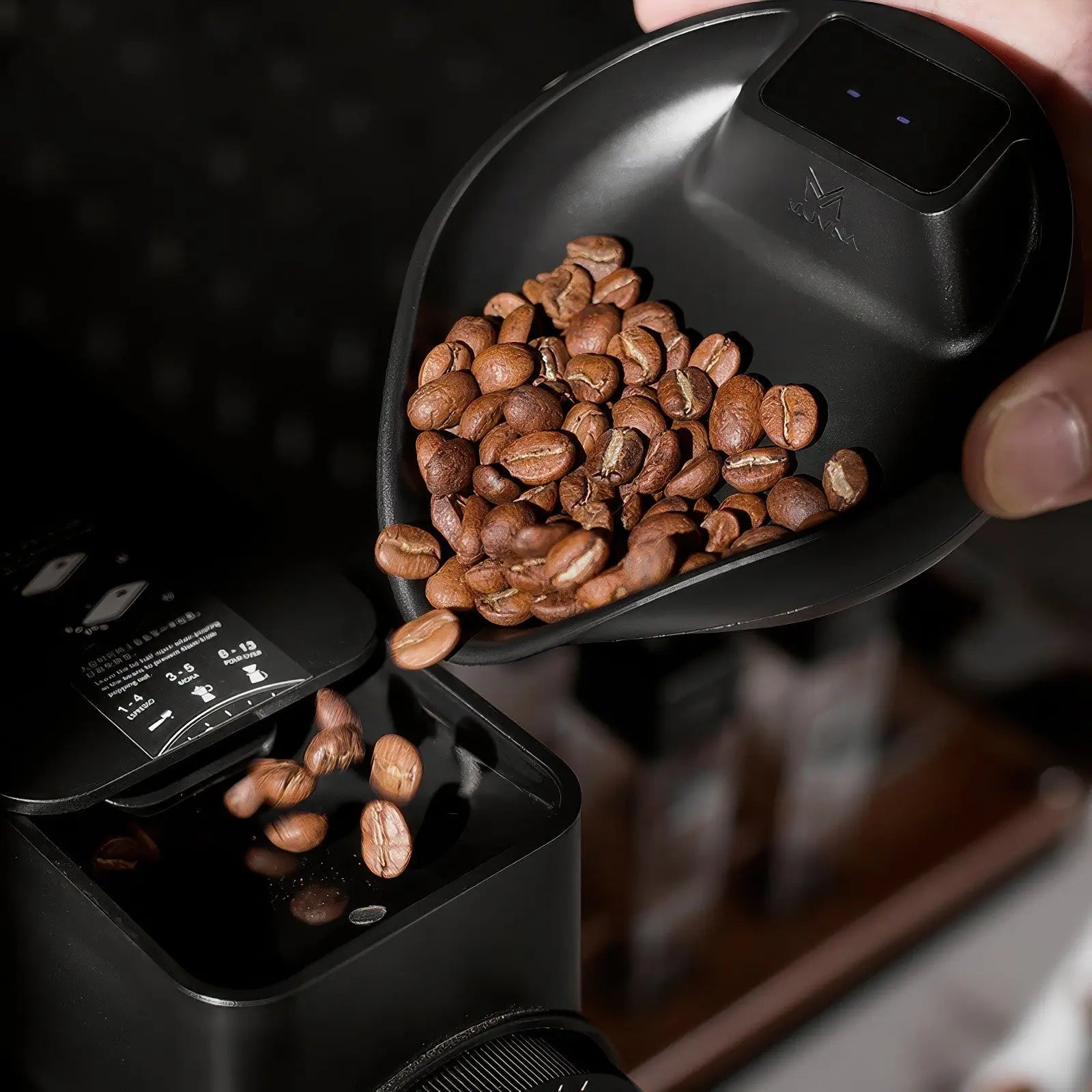 Electronic Walnut Coffee Scale With Leaf Shade Lastaforest