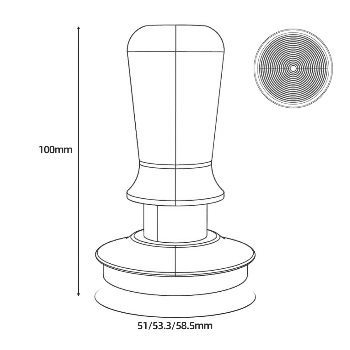 Espresso White Tamper & Distributor Lastaforest