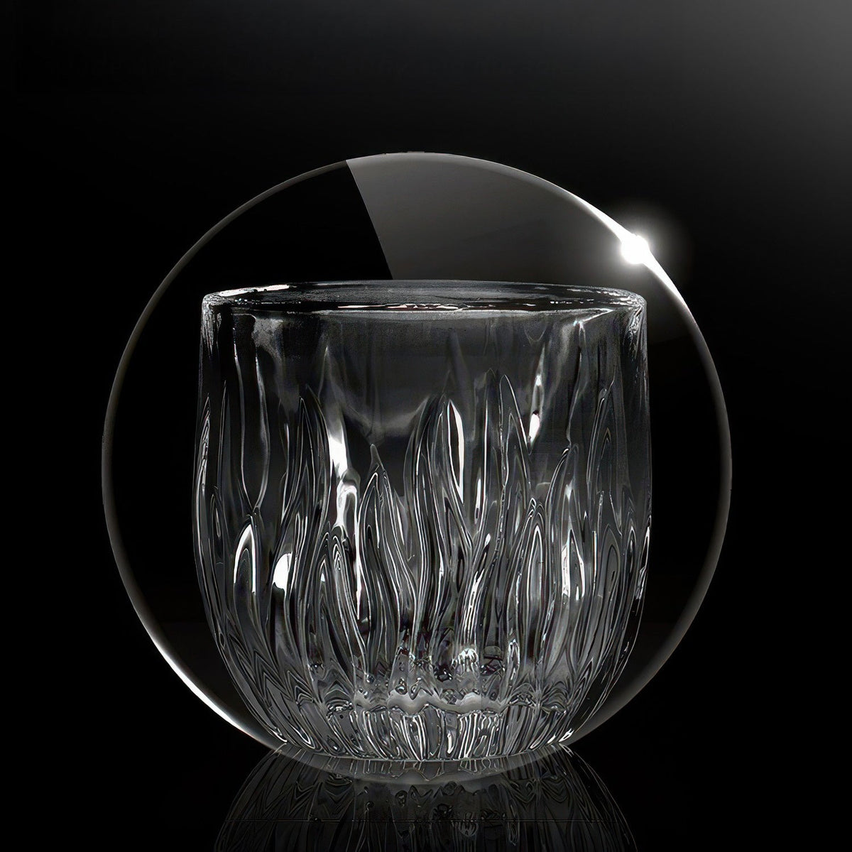 Flame Crystal Cut Glass Coffee Cup Lastaforest