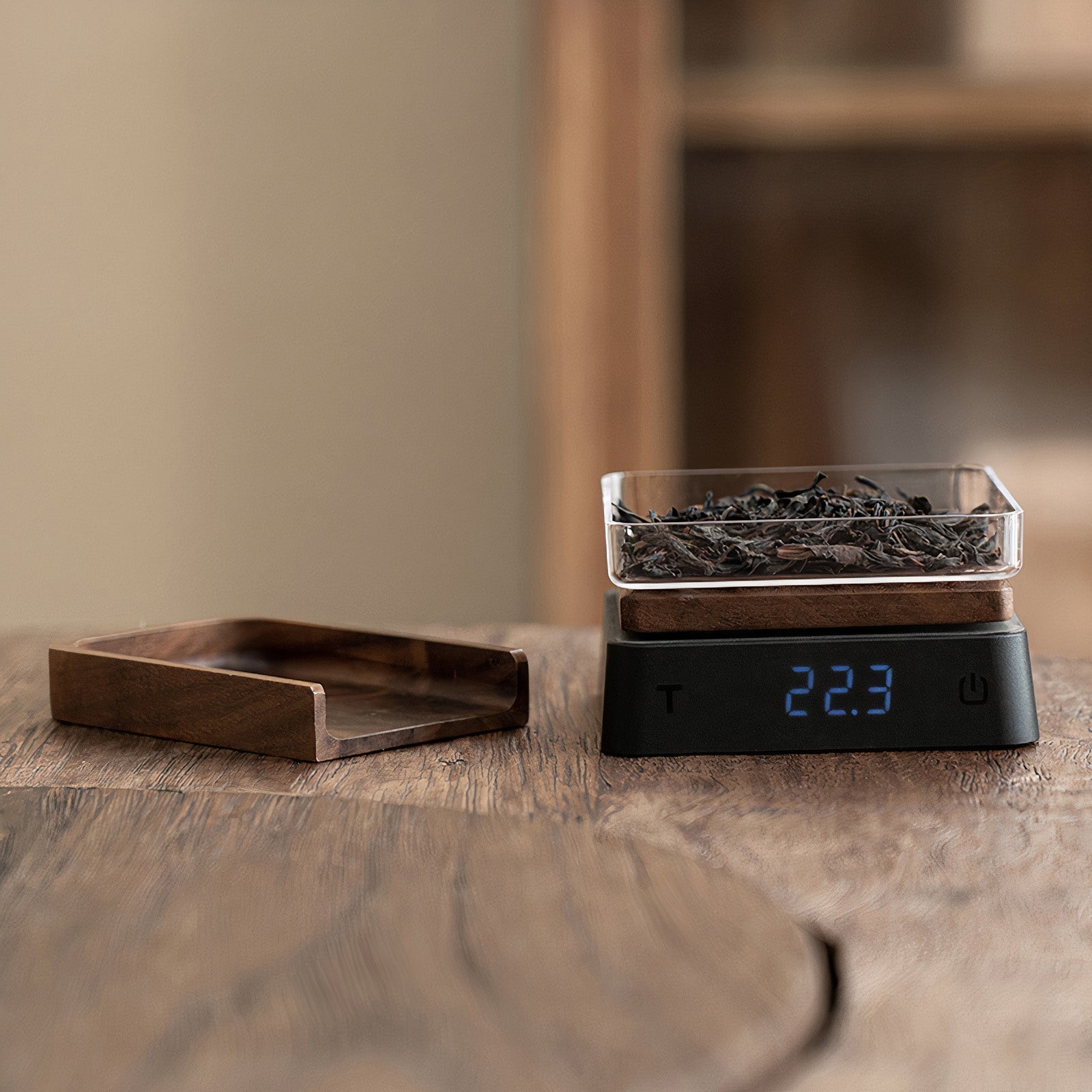 Solid Wood Electronic Scale for Tea and Coffee Lastaforest