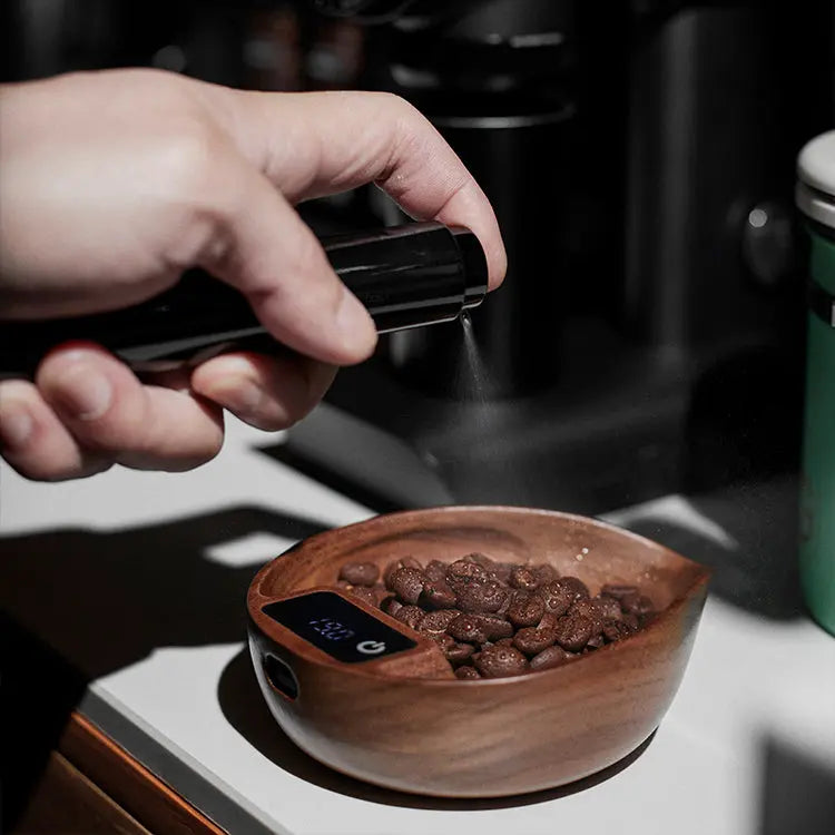 Electronic Walnut Coffee Scale With Leaf Shade Lastaforest