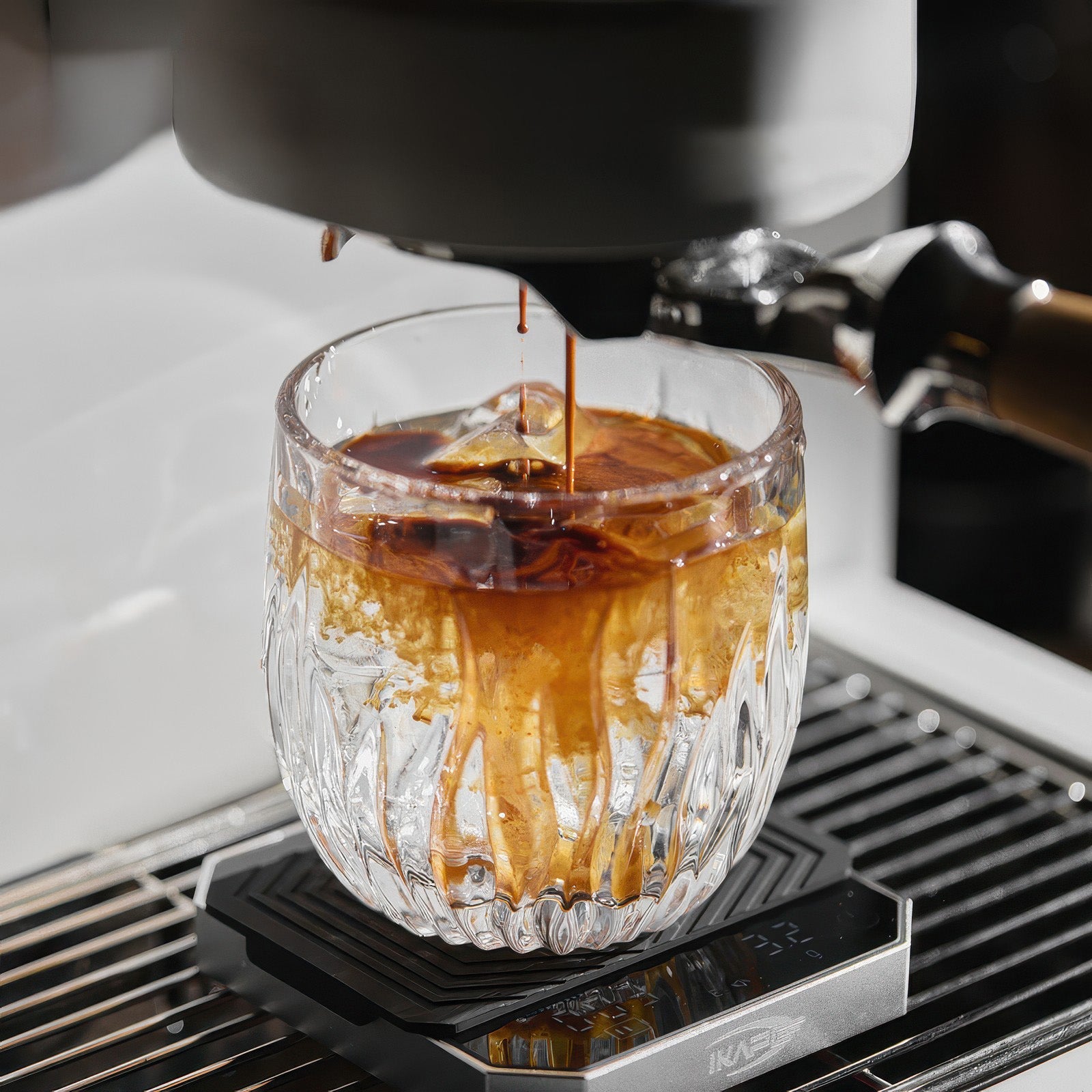 Flame Crystal Cut Glass Coffee Cup Lastaforest