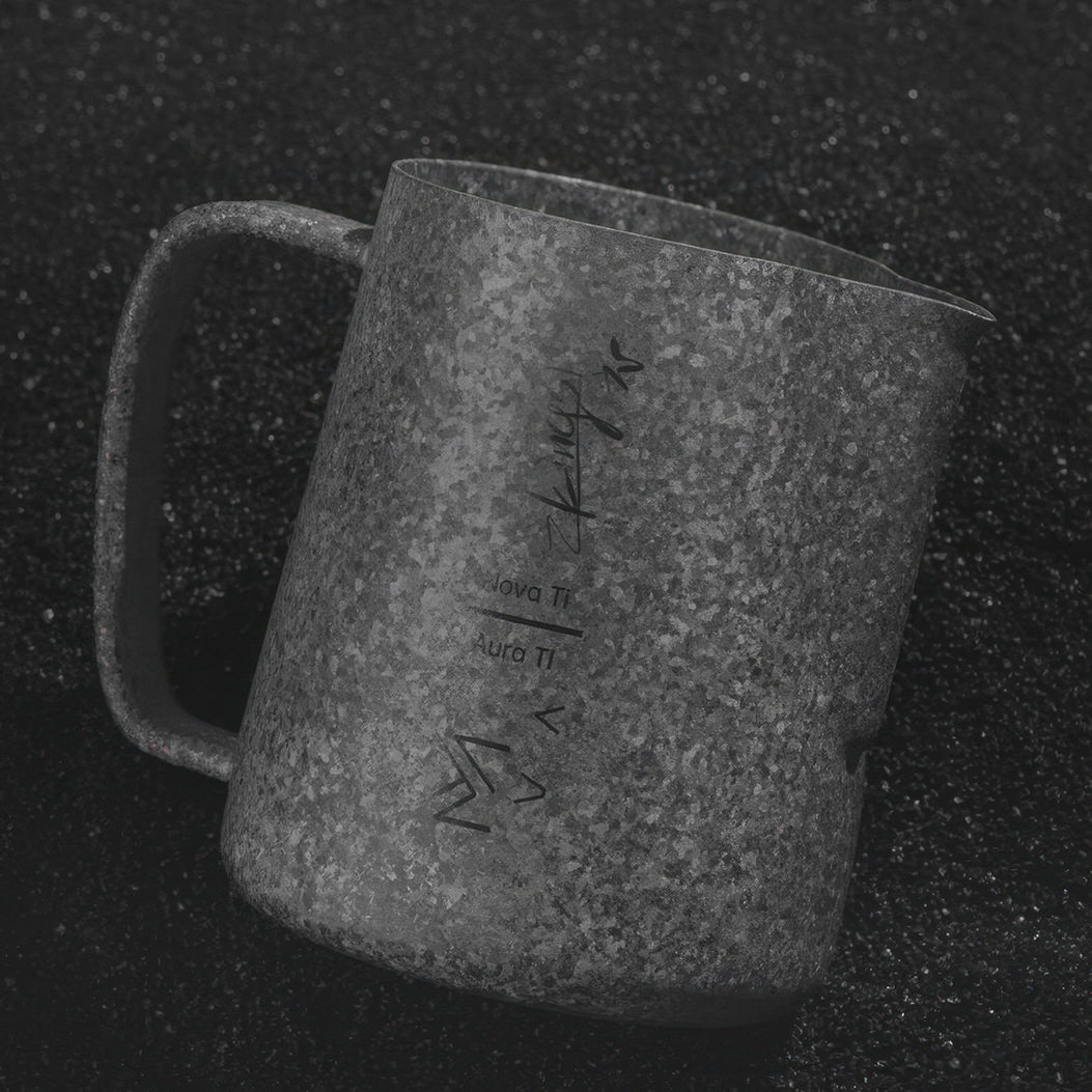 Aurora Crystal Titanium Latte Pitcher Lastaforest