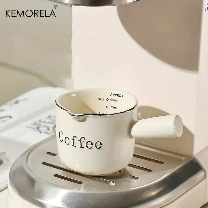 DecorBites™ Ceramic Measuring Cups Set | Precise Kitchen Tools for Espresso and Milk Extraction Decorbites
