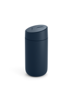 Fellow Carter Slide Mug: navy blue, insulated, minimalist design on a white background.