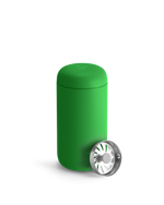 Fellow Carter Move Mug in Sporty Green with metal lid, spill proof on a white background.