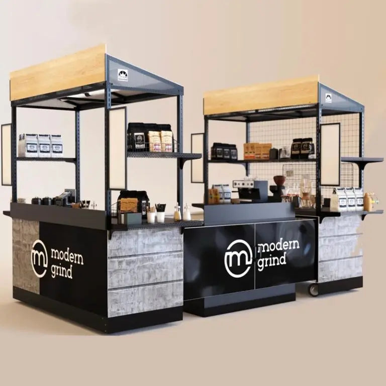 Dual Coffee Kiosk Cart King