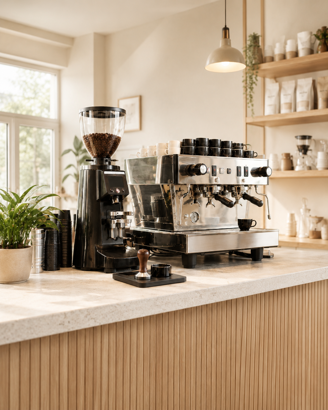 Premium coffee equipment setup