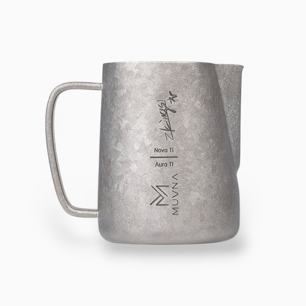 Aurora Crystal Titanium Latte Pitcher Lastaforest
