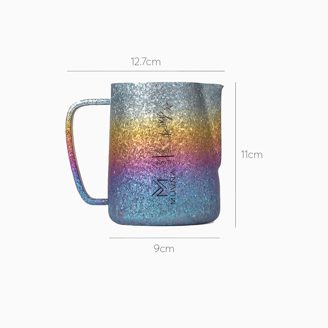 Aurora Crystal Titanium Latte Pitcher Lastaforest
